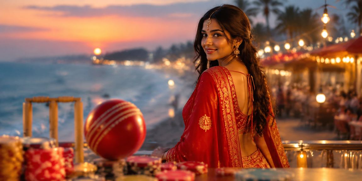 Mobile live casino gaming at Goa beach scenic location