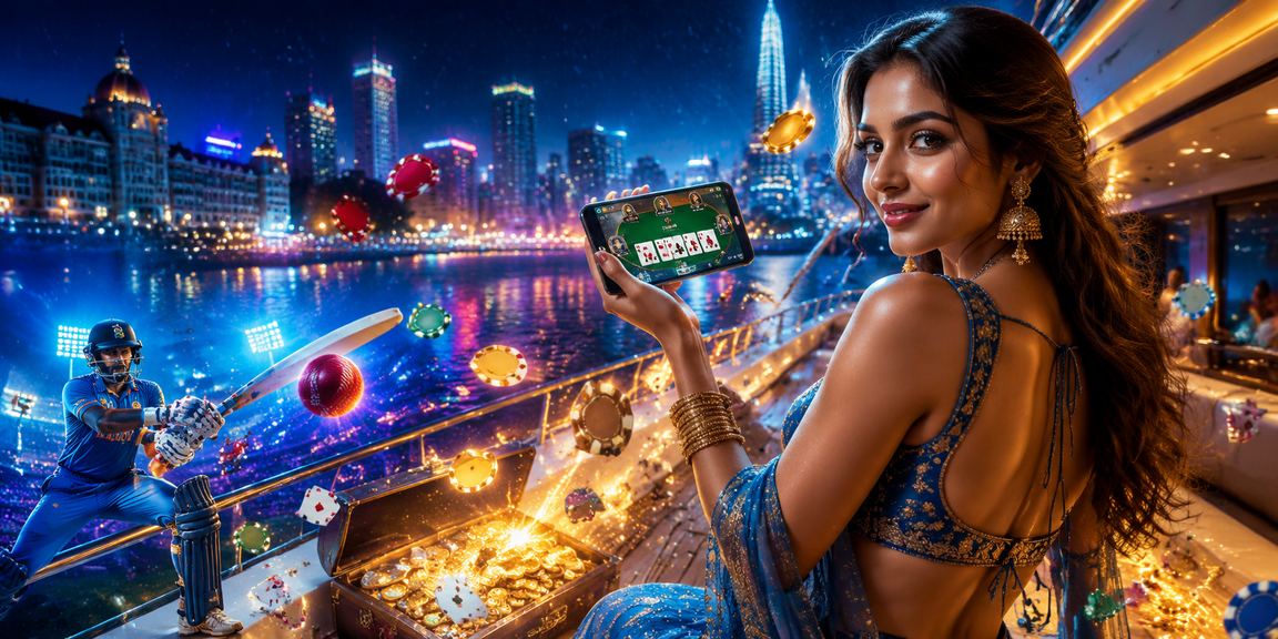 Mumbai cricket betting vibrant scene with fans and digital interface